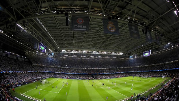 A photo taken inside Cardiff's Principality Stadium during the 2017 UEFA Champions League final